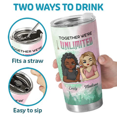 With You. Every Change Feels Like An Upgrade - Bestie Personalized Custom Tumbler - Gift For Best Friends. BFF. Sisters