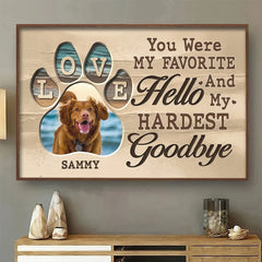 Custom Photo You're Always On My Mind - Memorial Personalized Custom Horizontal Poster - Sympathy Gift For Pet Owners. Pet Lovers