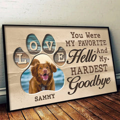 Custom Photo You're Always On My Mind - Memorial Personalized Custom Horizontal Poster - Sympathy Gift For Pet Owners. Pet Lovers