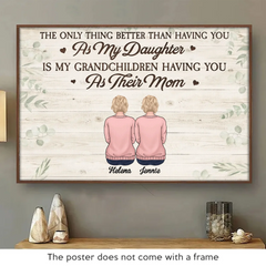 I Have So Much Of You In My Heart - Family Personalized Custom Horizontal Poster - Gift For Daughter. Son