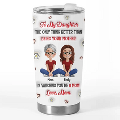 A Mother's Love Comes Full Circle - Family Personalized Custom 3D Inflated Effect Printed Tumbler - Mother's Day. Gift For Mom. Daughter