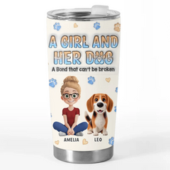 Fluffy Hugs & Wagging Tails - Dog Personalized Custom 3D Inflated Effect Printed Tumbler - Gift For Pet Owners. Pet Lovers