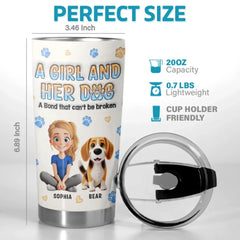 Fluffy Hugs & Wagging Tails - Dog Personalized Custom 3D Inflated Effect Printed Tumbler - Gift For Pet Owners. Pet Lovers