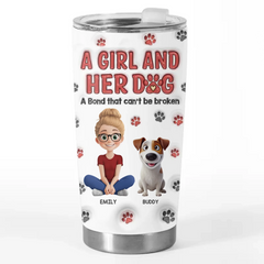 Best Friends Have Paws - Dog Personalized Custom 3D Inflated Effect Printed Tumbler - Gift For Pet Owners. Pet Lovers