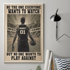 Play Hard. Stand Tall. Win Big - Personalized Custom Vertical Poster - Gift For Sport Lovers. Sport Players