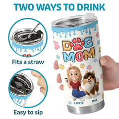 Pawsitively The Best - Dog Personalized Custom 3D Inflated Effect Printed Tumbler - Gift For Pet Owners. Pet Lovers