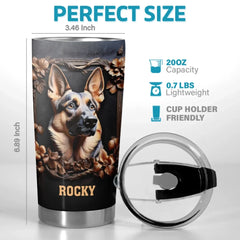 Furry Guardian At Your Service - Dog Personalized Custom 3D Inflated Effect Printed Tumbler - Gift For Pet Owners. Pet Lovers