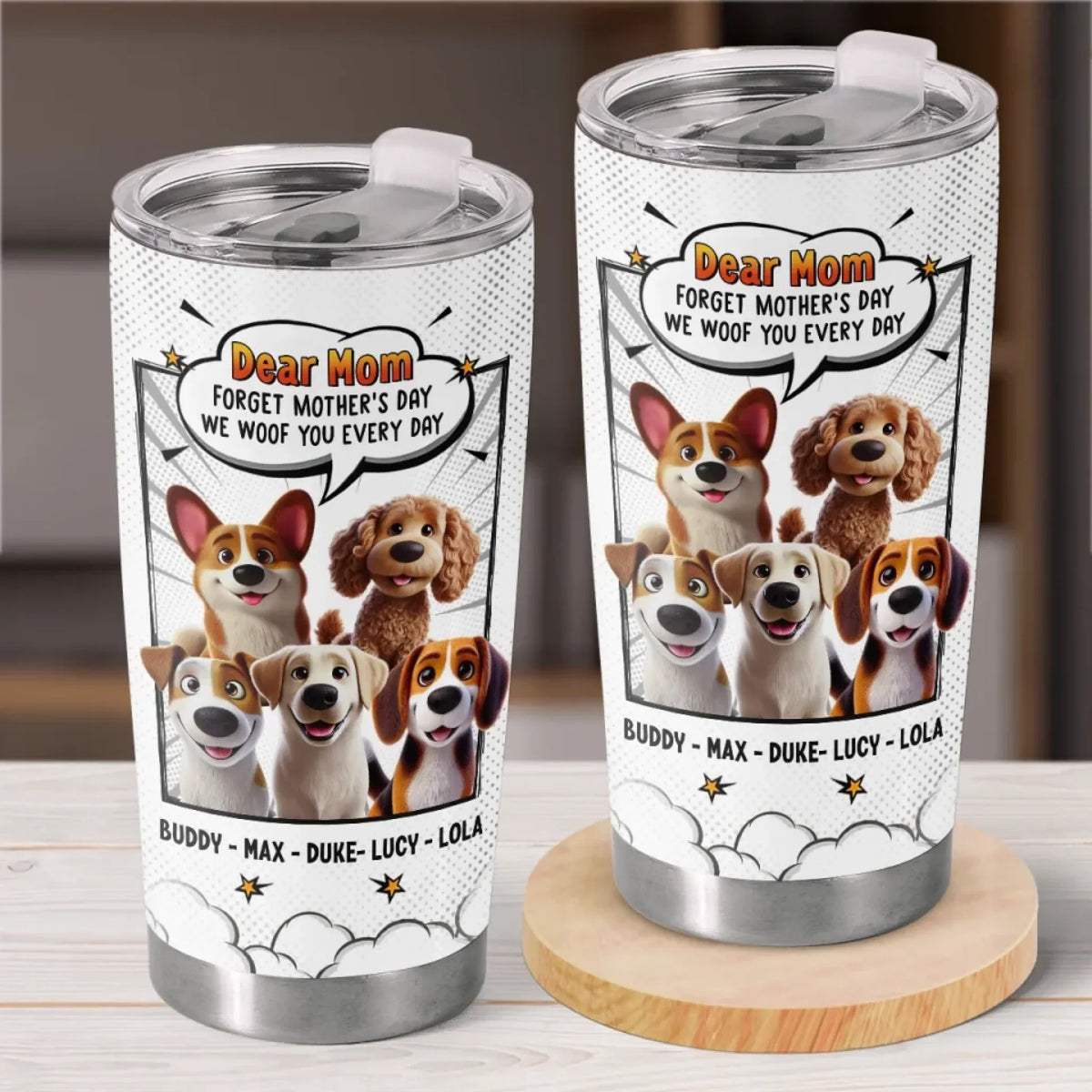 Our Love For You Is Fur-Ever - Dog Personalized Custom Tumbler - Gift For Pet Owners. Pet Lovers