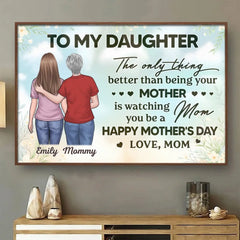 A Love No Words Can Define - Family Personalized Custom Horizontal Poster - Mother's Day. Gift For Mom. Daughter