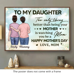 A Love No Words Can Define - Family Personalized Custom Horizontal Poster - Mother's Day. Gift For Mom. Daughter