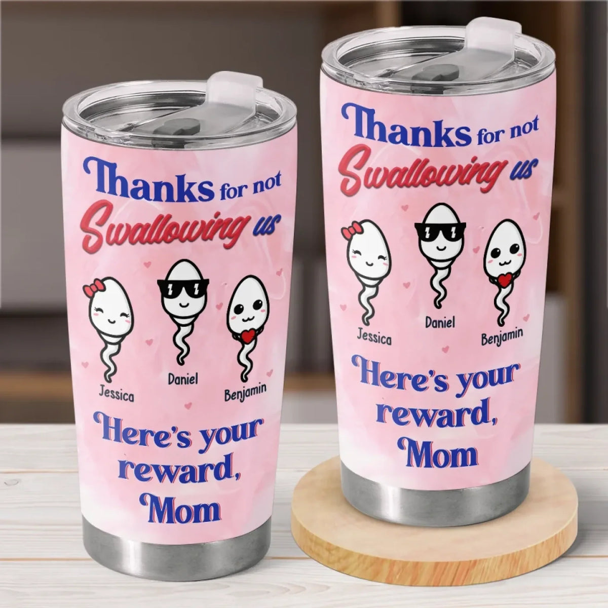The Best Decision You Ever Made - Family Personalized Custom Tumbler - Mother's Day. Gift For Mom