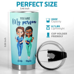 Colleagues By Chance. Friends By Choice - Nurse Personalized Custom Tumbler - Appreciation. Thank You Gift. Nurse Life. Doctor Life