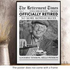 Custom Photo No More Monday Blues - Personalized Custom Vertical Poster - Appreciation. Retirement Gift For Coworkers. Work Friends. Colleagues. Family Members