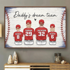 Family. The Ultimate Winning Team - Family Personalized Custom Horizontal Poster - Father's Day. Gift For Dad. Sport Lovers. Sport Players