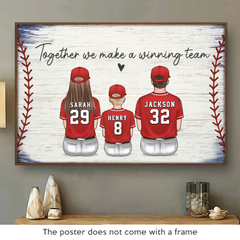 Family. The Ultimate Winning Team - Family Personalized Custom Horizontal Poster - Father's Day. Gift For Dad. Sport Lovers. Sport Players