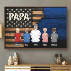 Papa. Our Loudest Pride - Family Personalized Custom Horizontal Poster - Father's Day. Gift For Dad. Grandpa