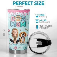 Custom 3D Inflated Effect Printed Tumbler - Personalized Birthday Gifts For Dog Lovers. Dog Dad And Mom - Messy Hair. Furry Hugs