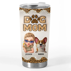 Custom 3D Inflated Effect Printed Tumbler - Personalized Birthday Gifts For Dog Lovers. Dog Dad And Mom - The Treat Life Chose Me