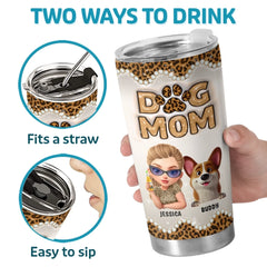 Custom 3D Inflated Effect Printed Tumbler - Personalized Birthday Gifts For Dog Lovers. Dog Dad And Mom - The Treat Life Chose Me