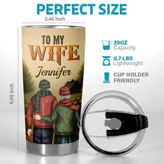 Custom Tumbler - Personalized Anniversary Wedding Gifts For Husband And Wife. Him And Her - Love Never Gets Old