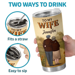 Custom Tumbler - Personalized Anniversary Wedding Gifts For Husband And Wife. Him And Her - Holding On To You