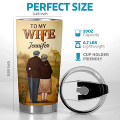 Custom Tumbler - Personalized Anniversary Wedding Gifts For Husband And Wife. Him And Her - Holding On To You