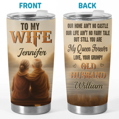 Custom Tumbler - Personalized Anniversary Wedding Gifts For Husband And Wife. Him And Her - Soulmates Forever