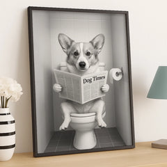 Custom Photo Bathroom Vertical Poster - Personalized  Birthday Gifts For Dog Cat Lovers. Dog Dad And Mom. Cat Owners - Do Not Disturb. I'm Reading The Dog Times