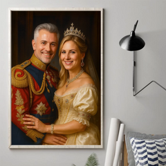 Custom Photo Vertical Poster - Personalized Anniversary Wedding Gifts For Husband And Wife. Him And Her - Together. We Wear The Crown