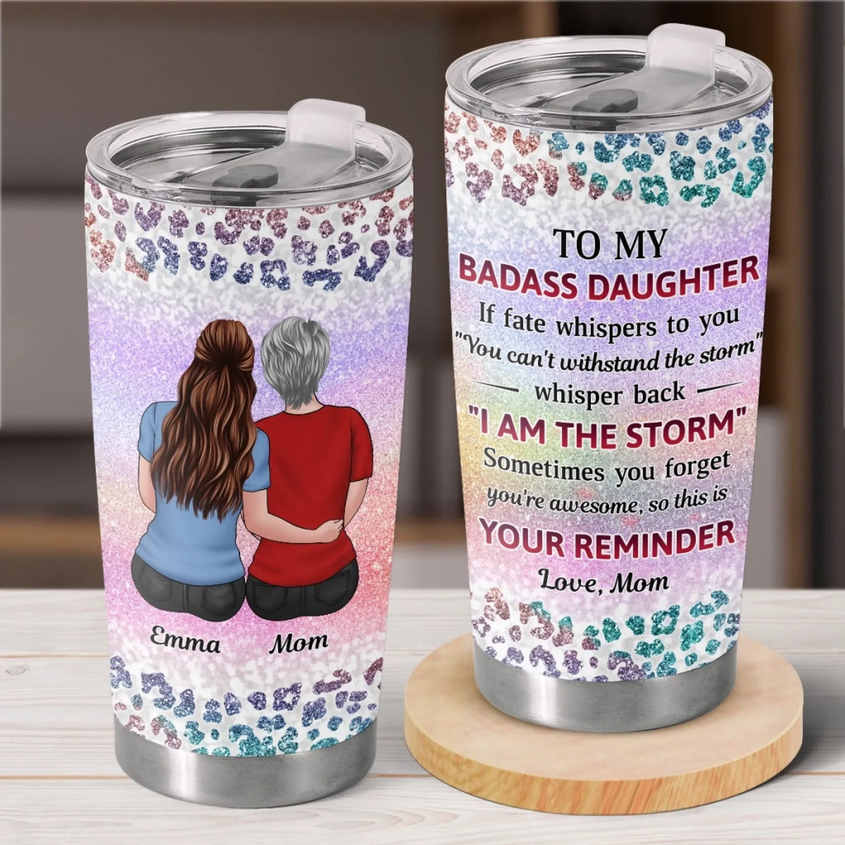 Custom Tumbler - Personalized Birthday Gifts For Mom. Grandma. Daughter. Granddaughter - Unstoppable Like You Are