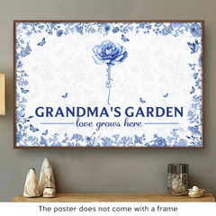 Custom Horizontal Poster - Personalized Birthday Gifts For Mom. Grandma - Grandma's Garden
