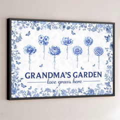 Custom Horizontal Poster - Personalized Birthday Gifts For Mom. Grandma - Grandma's Garden