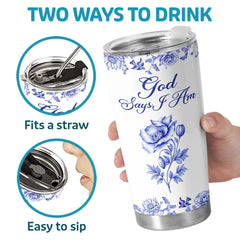 Custom Tumbler - Personalized Best Friend Birthday Gifts For Women. Besties. Sisters. BFF. Family. Yourself - God Says I Am