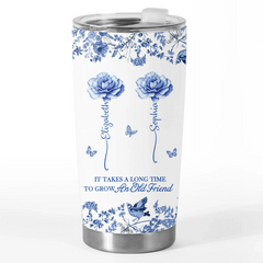 Custom Tumbler - Personalized Best Friend Christmas Birthday Gifts For Women. Besties. Sisters. BFF - Growing Together Through The Years