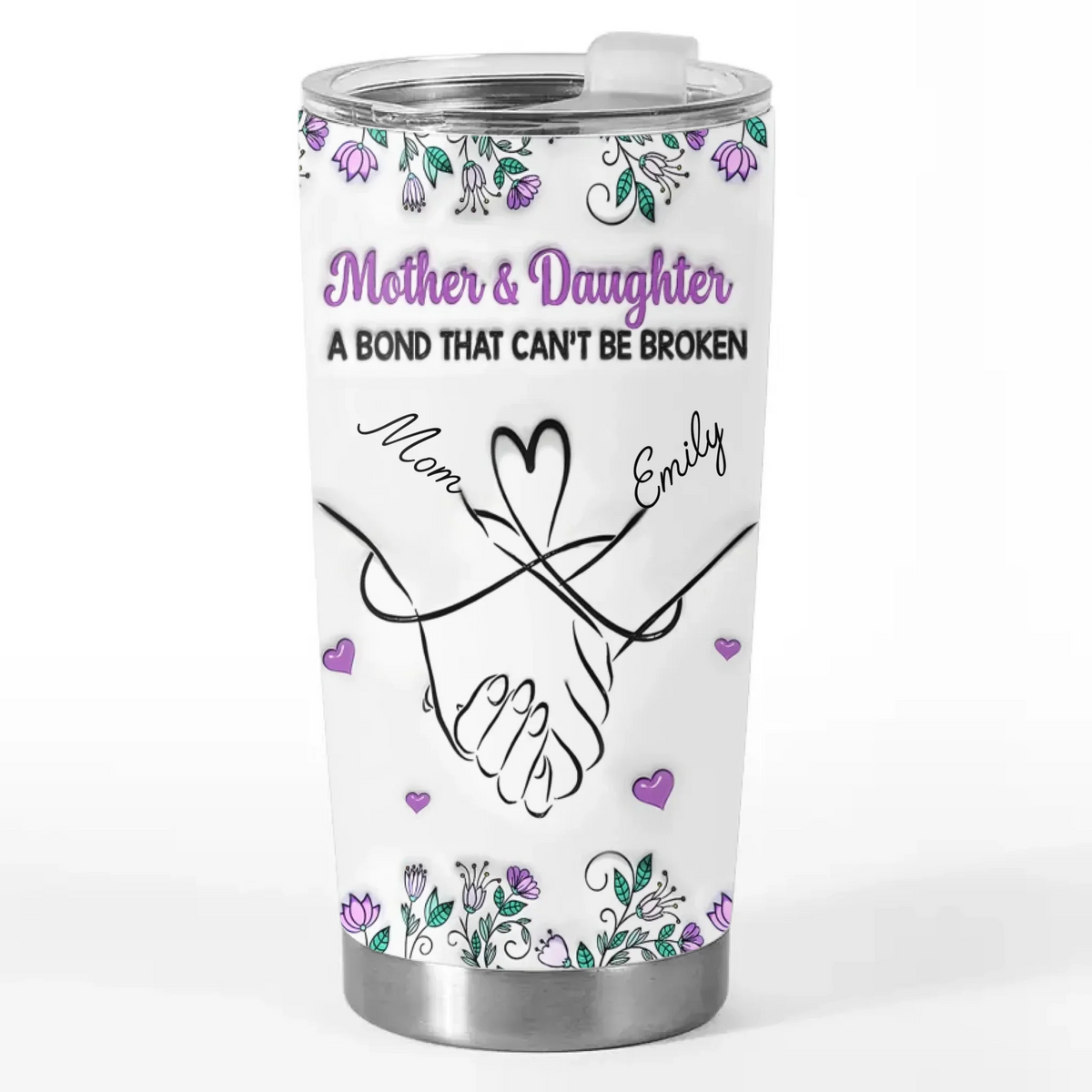 Custom Tumbler - Personalized Birthday Gifts For Mom. Daughter - Love Poured Daily