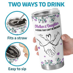 Custom Tumbler - Personalized Birthday Gifts For Mom. Daughter - Love Poured Daily