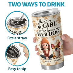 Custom Autumn Tumbler - Personalized Birthday Gifts For Dog Cat Lovers. Dog Dad And Mom. Cat Owners - Carry Your Pup Everywhere