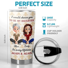 Custom Tumbler - Personalized Birthday Gifts For Mom. Dad. Daughter - Forever My Daughter Forever Love
