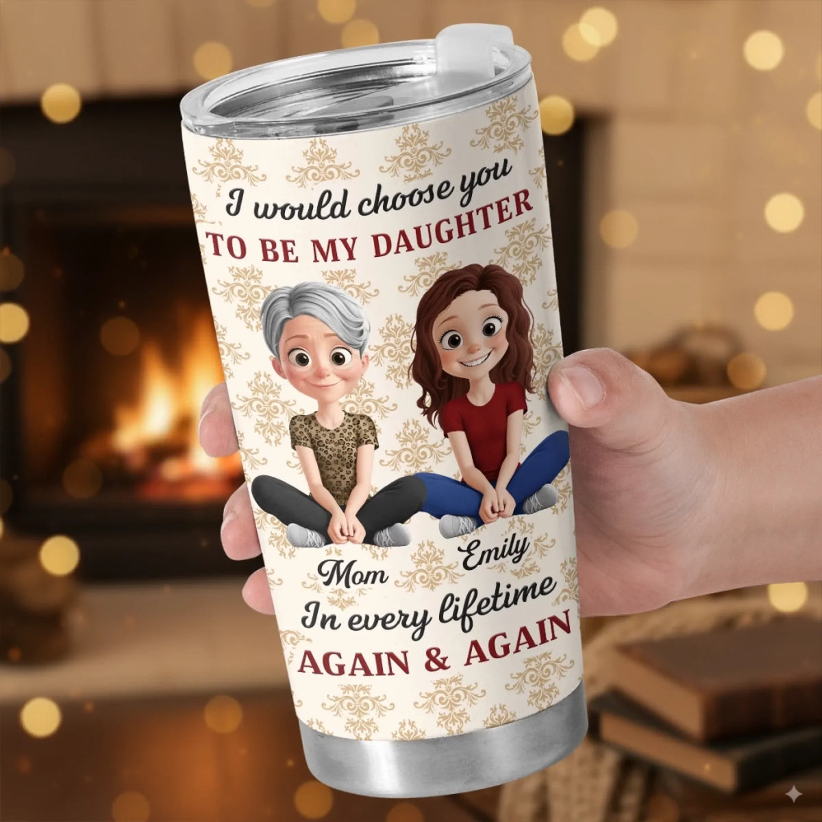 Custom Tumbler - Personalized Birthday Gifts For Mom. Dad. Daughter - Forever My Daughter Forever Love