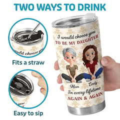 Custom Tumbler - Personalized Birthday Gifts For Mom. Dad. Daughter - Forever My Daughter Forever Love
