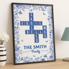 Custom Scrabble Vertical Poster - Personalized Birthday Gifts For Mom. Dad. Brother. Sister. Kids - Joy Grows When We Are One