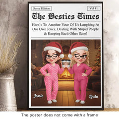 Custom Vertical Poster - Personalized Best Friend Christmas Birthday Gifts For Women. Besties. Sisters. BFF - With You Always Better