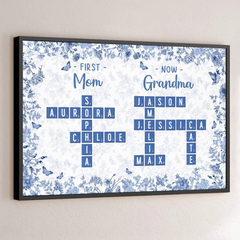 Custom Scrabble Horizontal Poster - Personalized Birthday Gifts For Mom. Grandma - Generations Held Together By Love