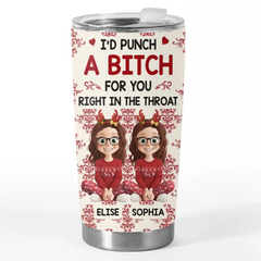 Custom Tumbler - Personalized Best Friend Christmas Birthday Gifts For Women. Besties. Sisters. BFF - Life Upgraded With My Besties