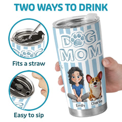 Custom Tumbler - Personalized Birthday Gifts For Dog Cat Lovers. Dog Dad And Mom. Cat Owners - Mom Of A Good Boy