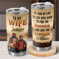 Custom Tumbler - Personalized Anniversary Wedding Gifts For Husband And Wife. Him And Her - Better Together Always