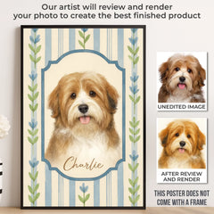 Custom Photo Vertical Poster - Personalized Pet Memorial Sympathy Gifts For Dogs. Cats - Joy In Every Wag