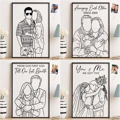 Custom Photo Vertical Poster - Personalized Anniversary Wedding Gifts For Husband And Wife. Him And Her - Love In Every Moment