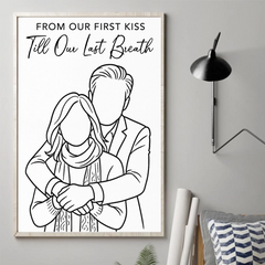 Custom Photo Vertical Poster - Personalized Anniversary Wedding Gifts For Husband And Wife. Him And Her - Love In Every Moment