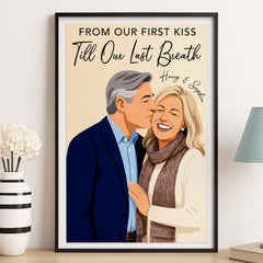 Custom Photo Vertical Poster - Personalized Anniversary Wedding Gifts For Husband And Wife. Him And Her - You Are My Home